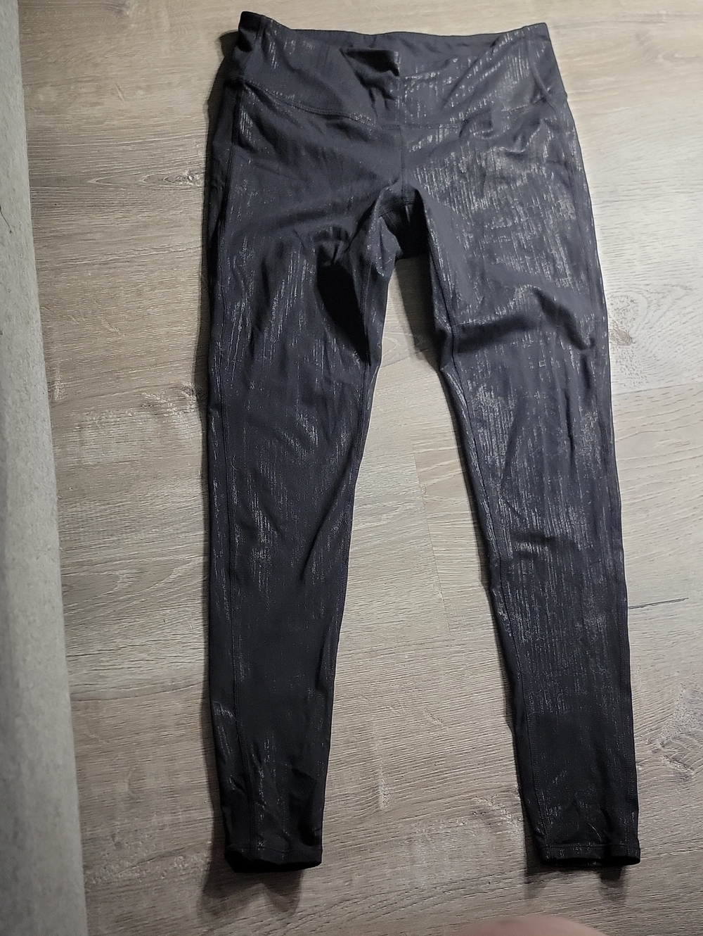 Athleta Black Metallic-Accent High-Rise Leggings